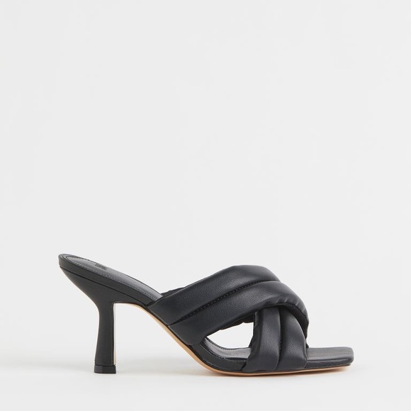 H&M Black Mules Size 9 in faux leather - Picture 2 of 16